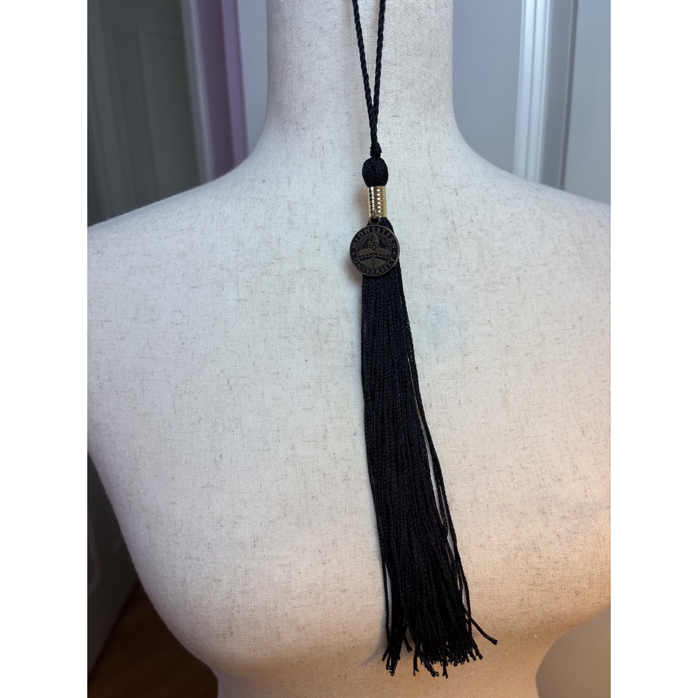 Midwestern University Graduation Tassel Black with Bronze Seal Charm